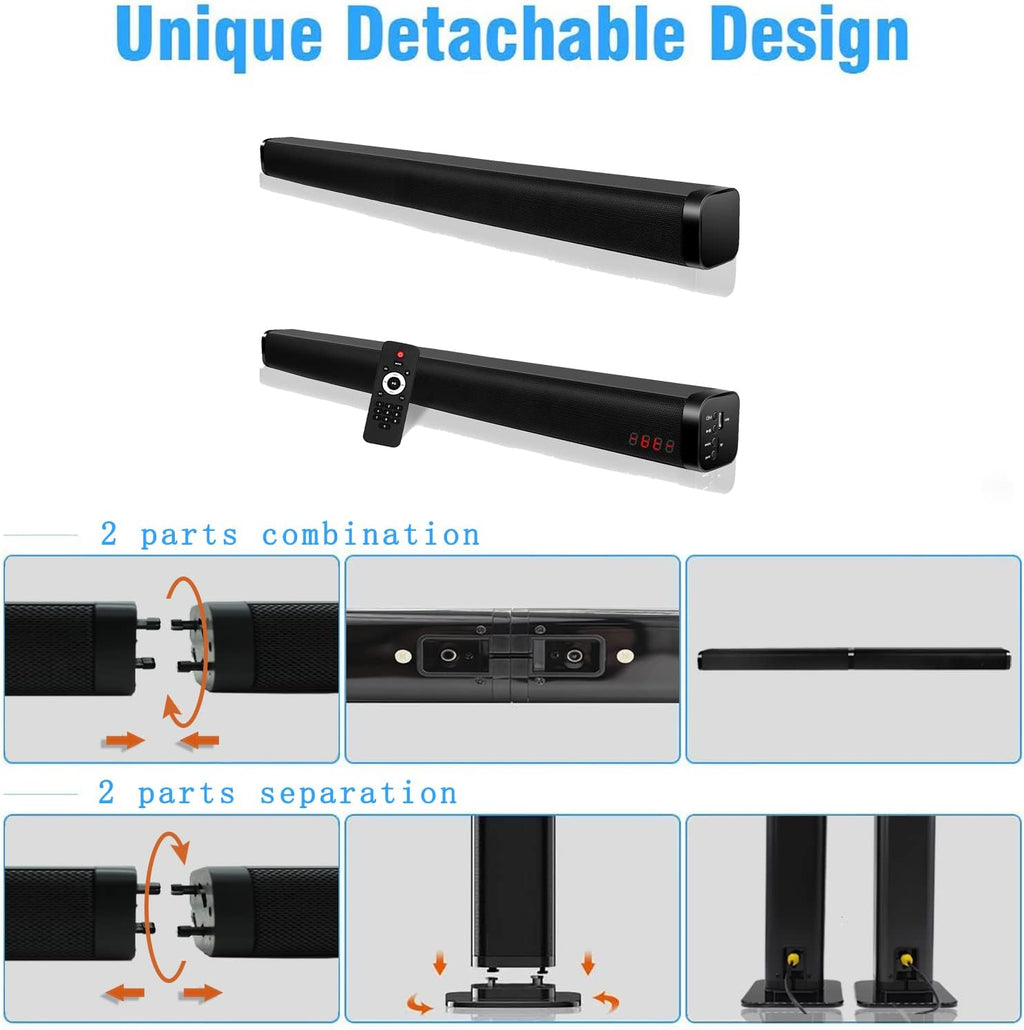 37-Inch Sound Bar with 4 Driver Speakers F455952