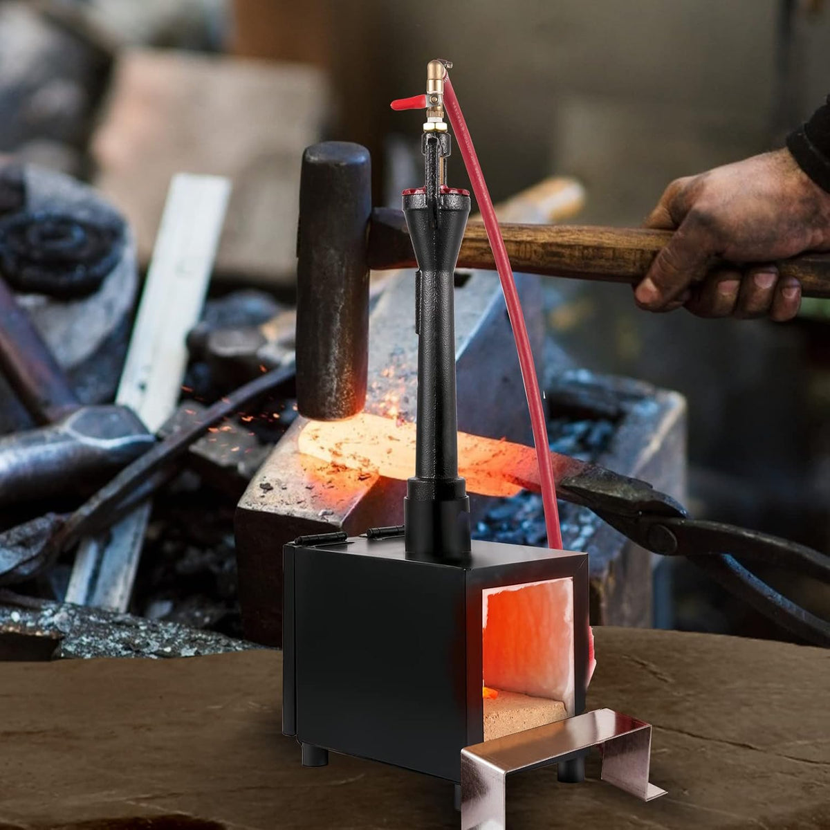 Square Propane Gas Forge with Single Durable Door G460636