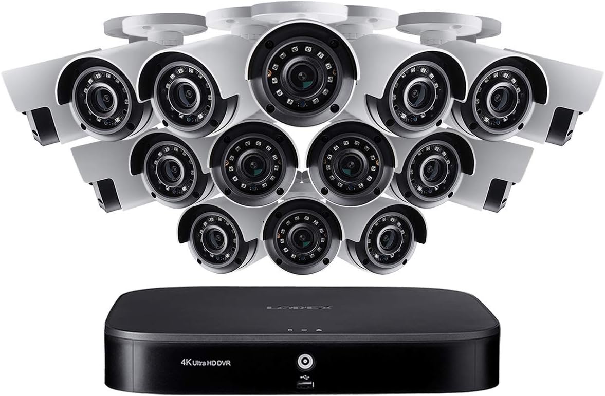 16 Channel 4K Wired Security Camera System with 16 Cameras and 3TB DVR N6620