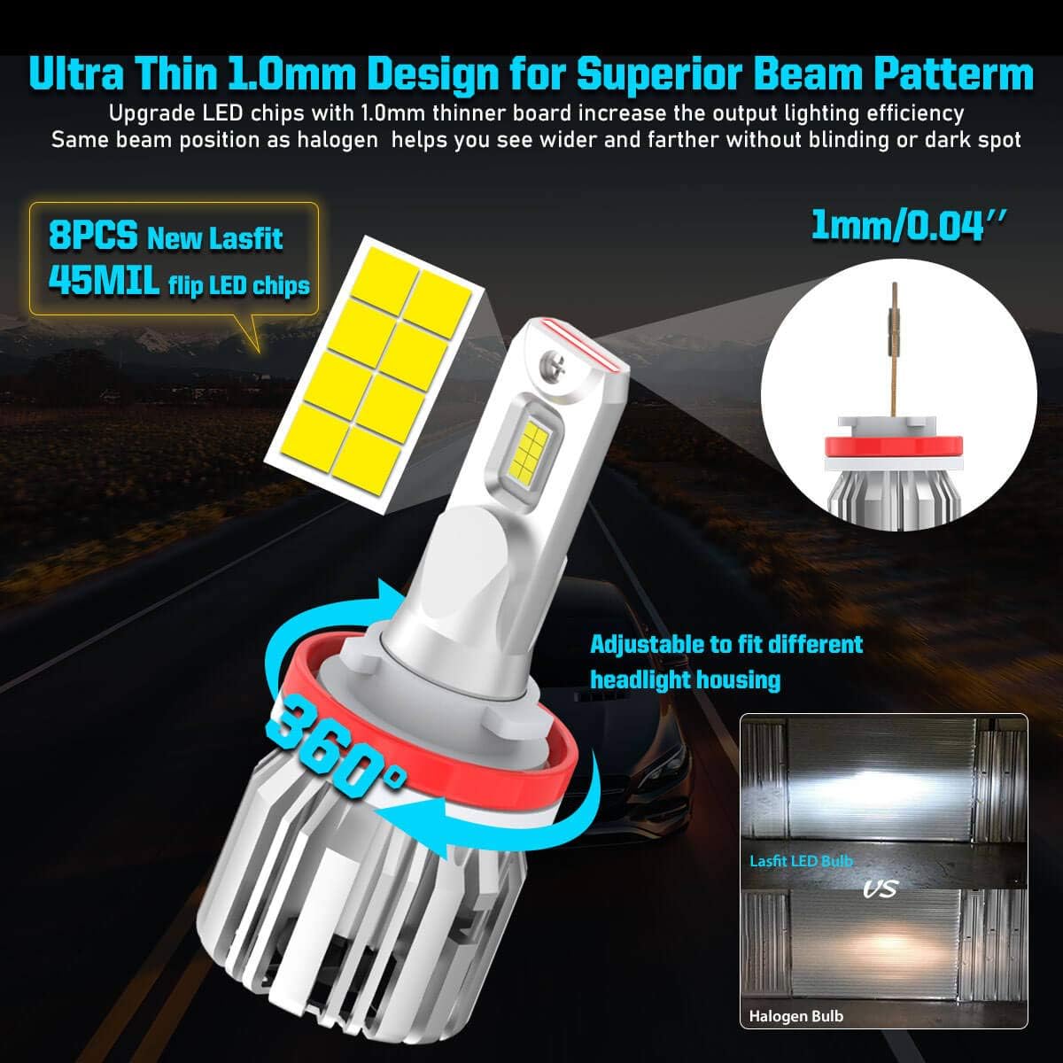 LED Bulbs Combo 6000K Cool White, Pack of 4 Pack of 2 E8279