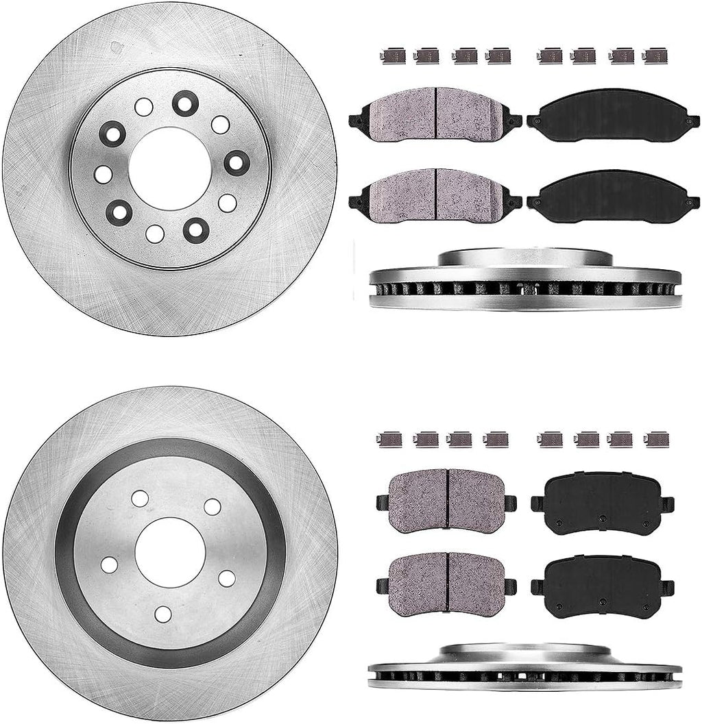 Premium OE 5 Lug Rotors + Brake Pads + Clips L230