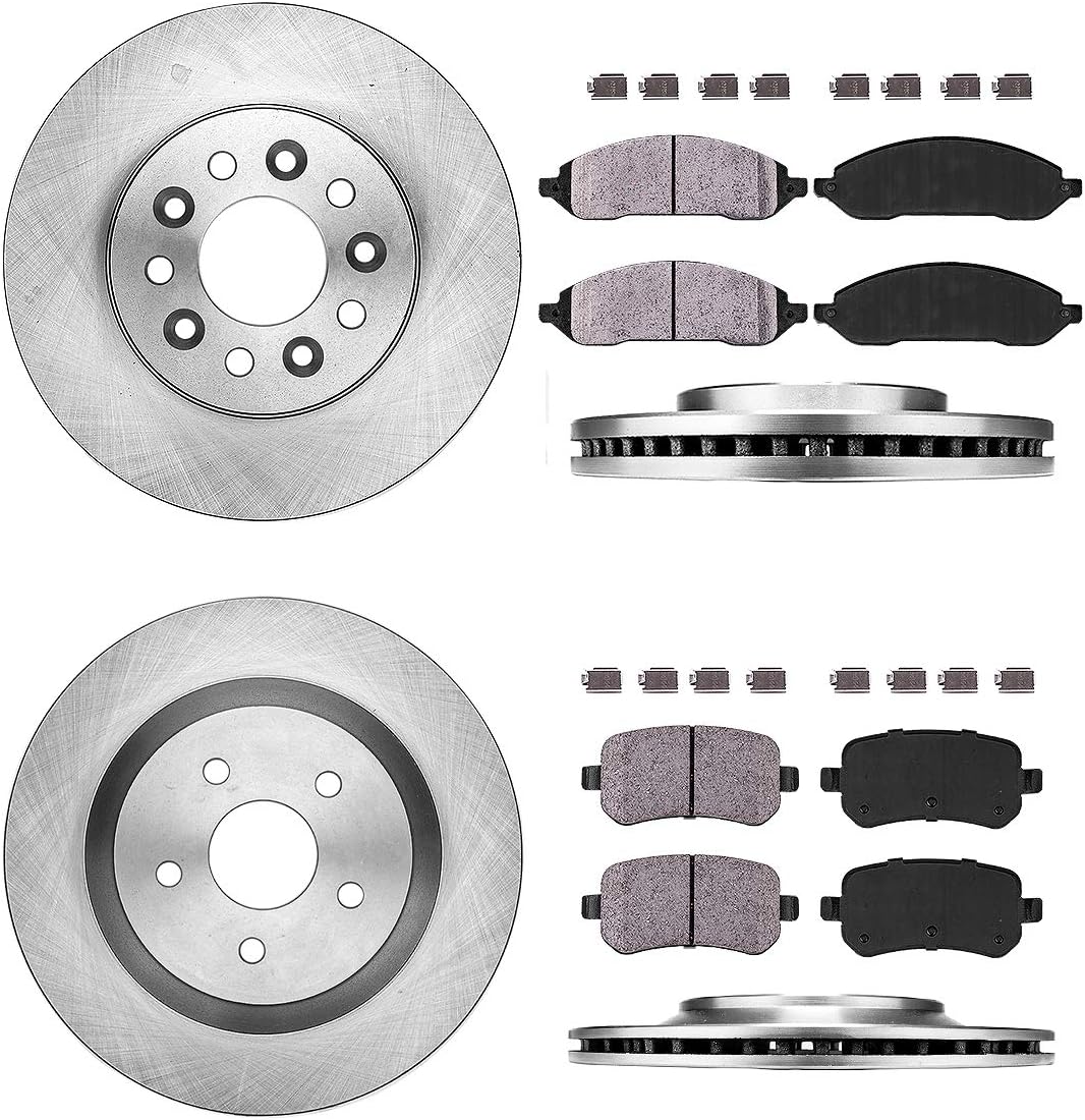 Premium OE 5 Lug Rotors + Brake Pads + Clips L230