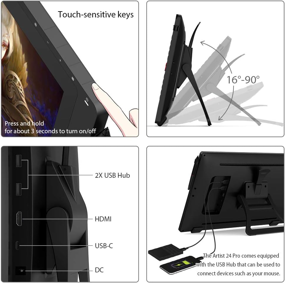 23.8-inch 2K QHD Drawing Monitor with Screen V6406