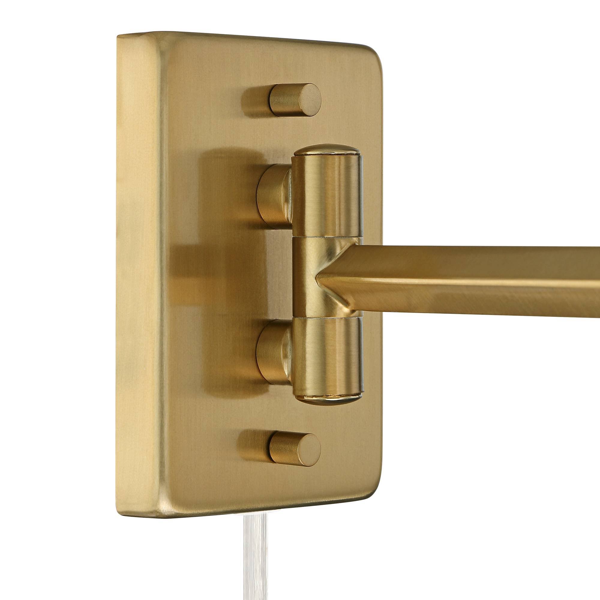 Antique Brass Swing Arm Wall Lamp Set of 2 A342841