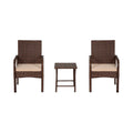Beige 3-Piece Rattan Wicker Seating Set C187