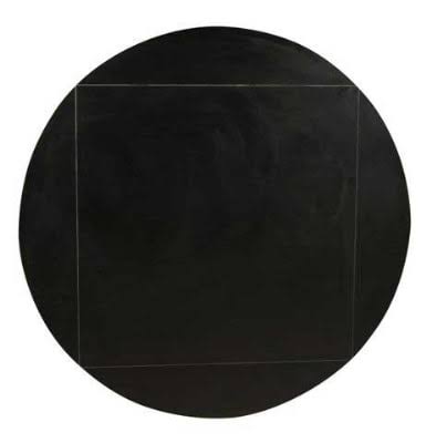 Square to Round Table Top - Black - Melamine Surface Q471749