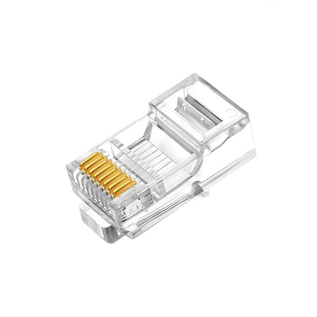 100 Pcs Cat7 RJ45 Metal Shielded Connectors H5197