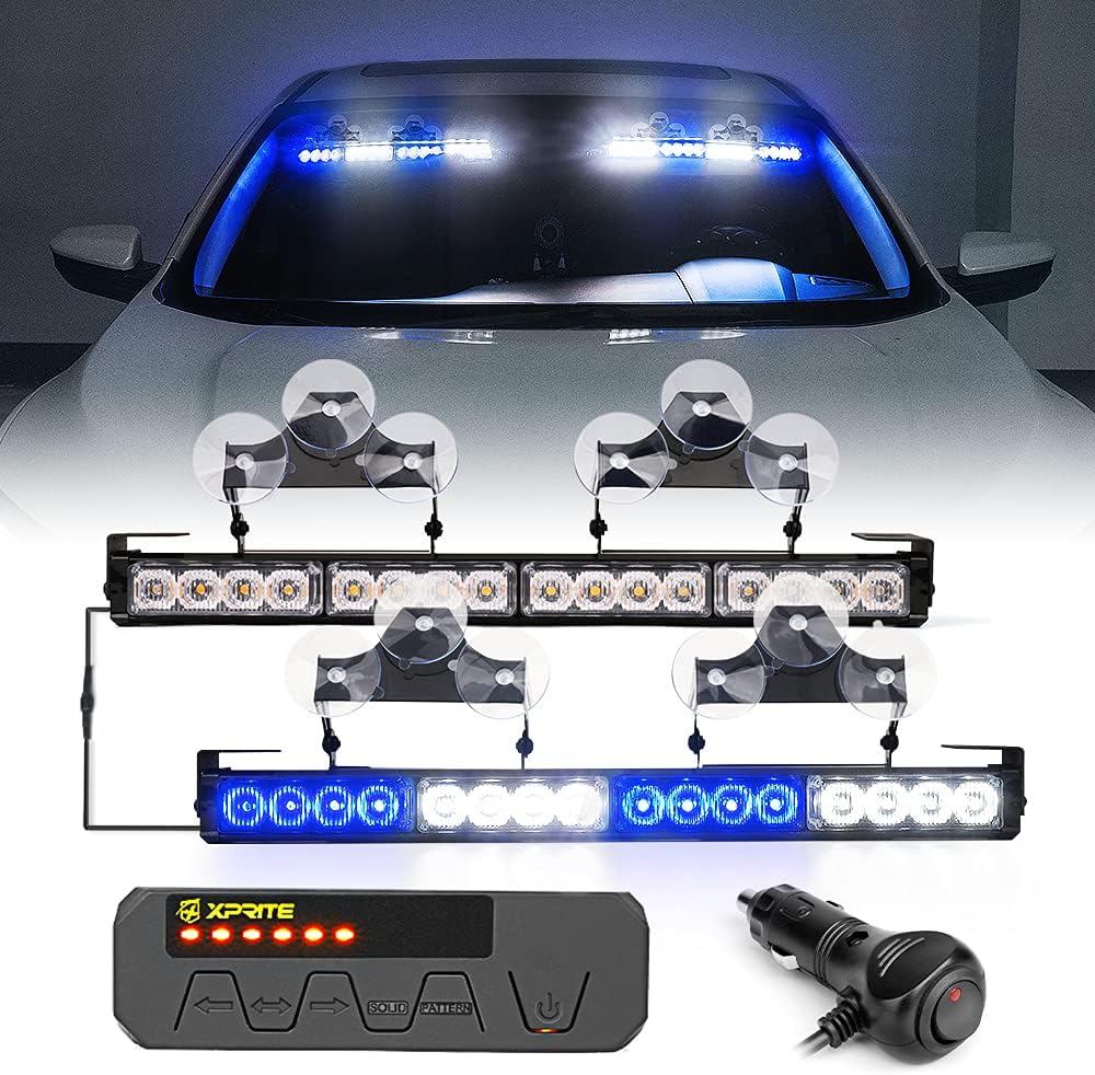 White & Green LED Emergency Light Bar Pack of 2 T970965
