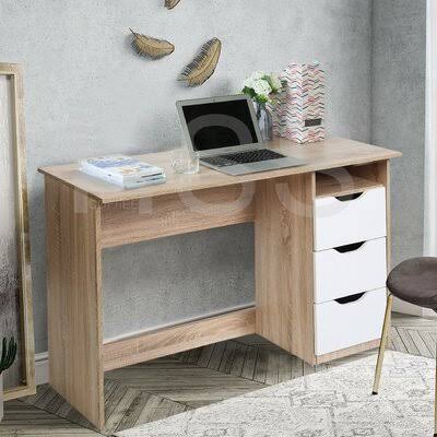 Beech/White Desk Y48857