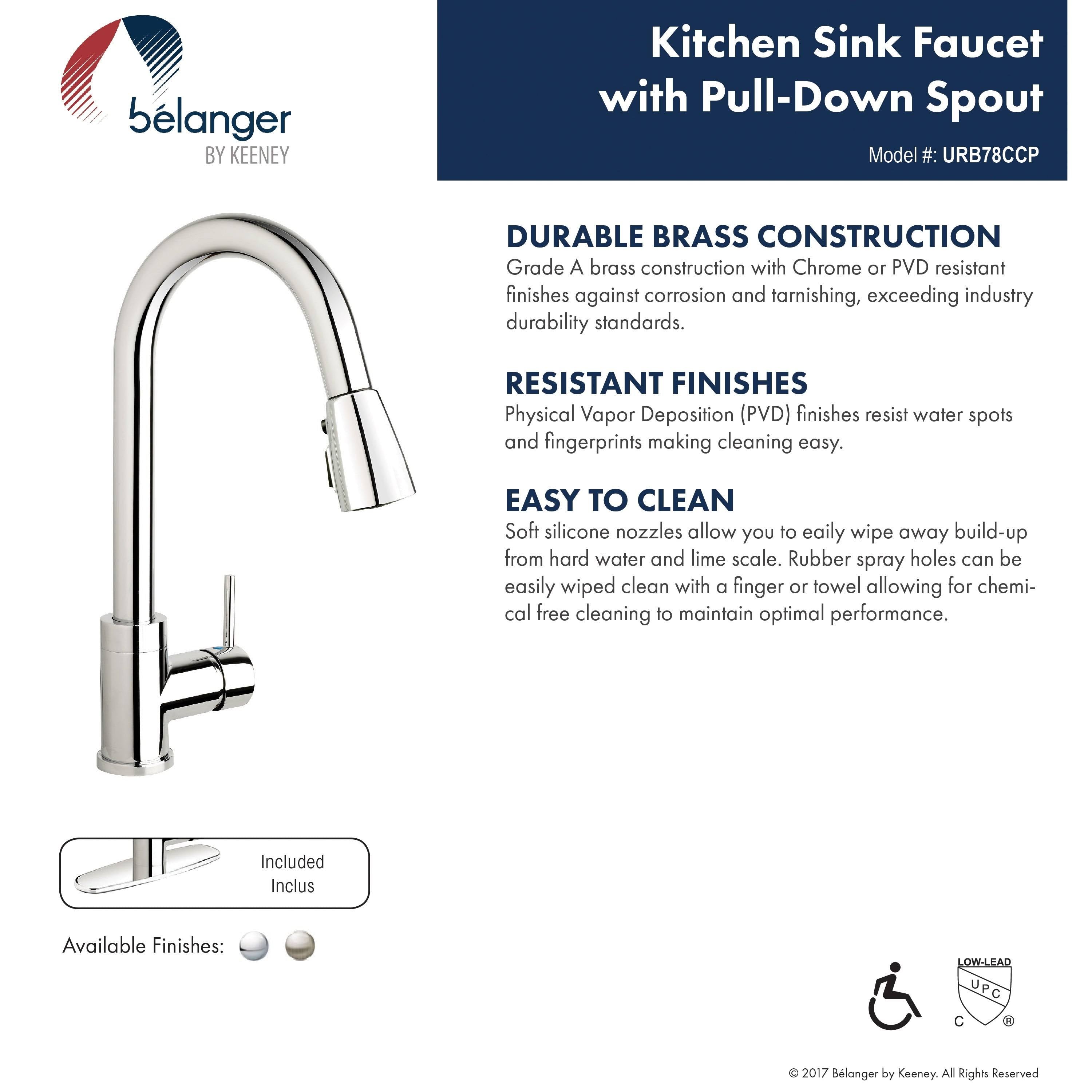 Polished Chrome Pull-Down Kitchen Faucet G6690