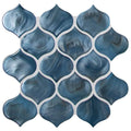 Blue Shimmer Glass Mesh-Mounted Mosaic Tile T260487