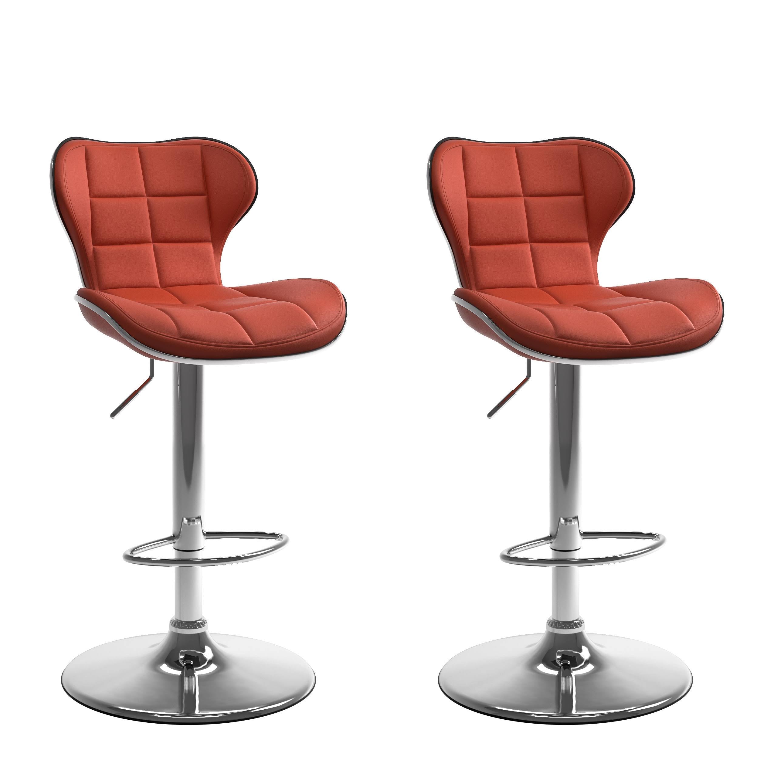 Adjustable Bar Stool (Set of 2) (Black) O754