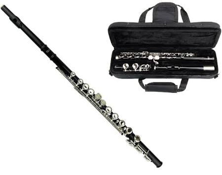 Silver Flute with Carrying Case, Tuner, Music Stand W332