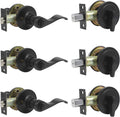 Satin Nickel Exterior Entry Lever and Single Cylinder Deadbolt Combo Pack D97058