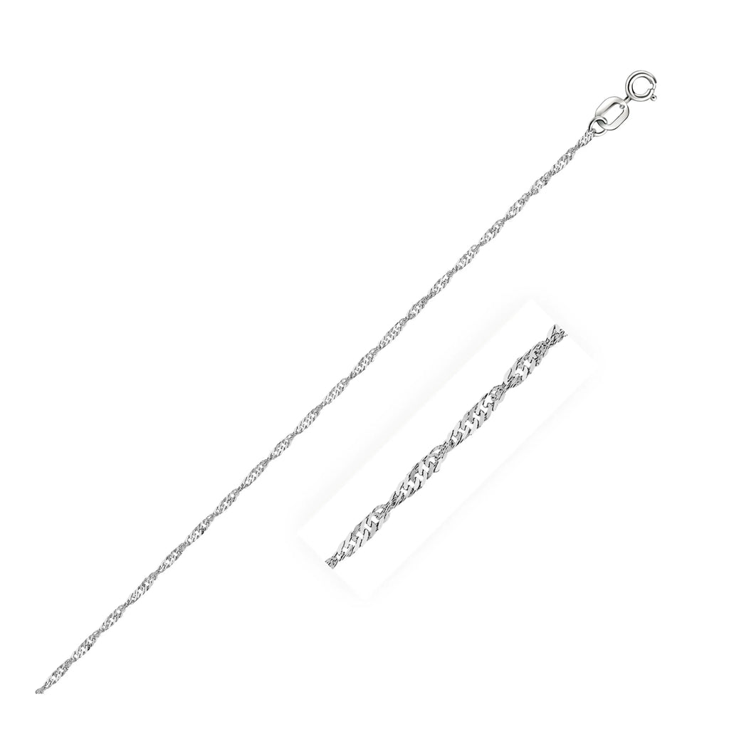 14K White Gold Singapore Chain 16'' S44630