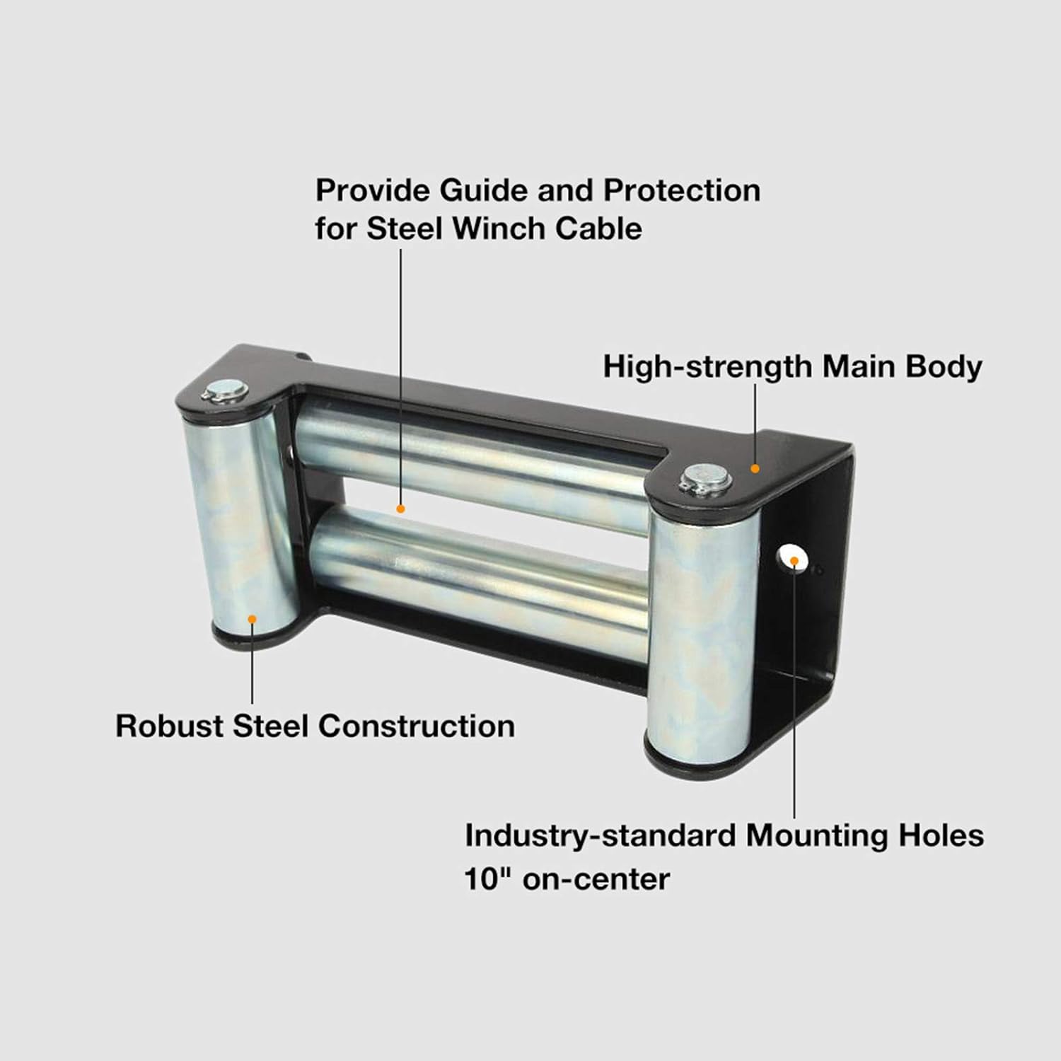 4-Way Roller Cable Guide with 10" Bolt Pattern, Pack of 2 J670