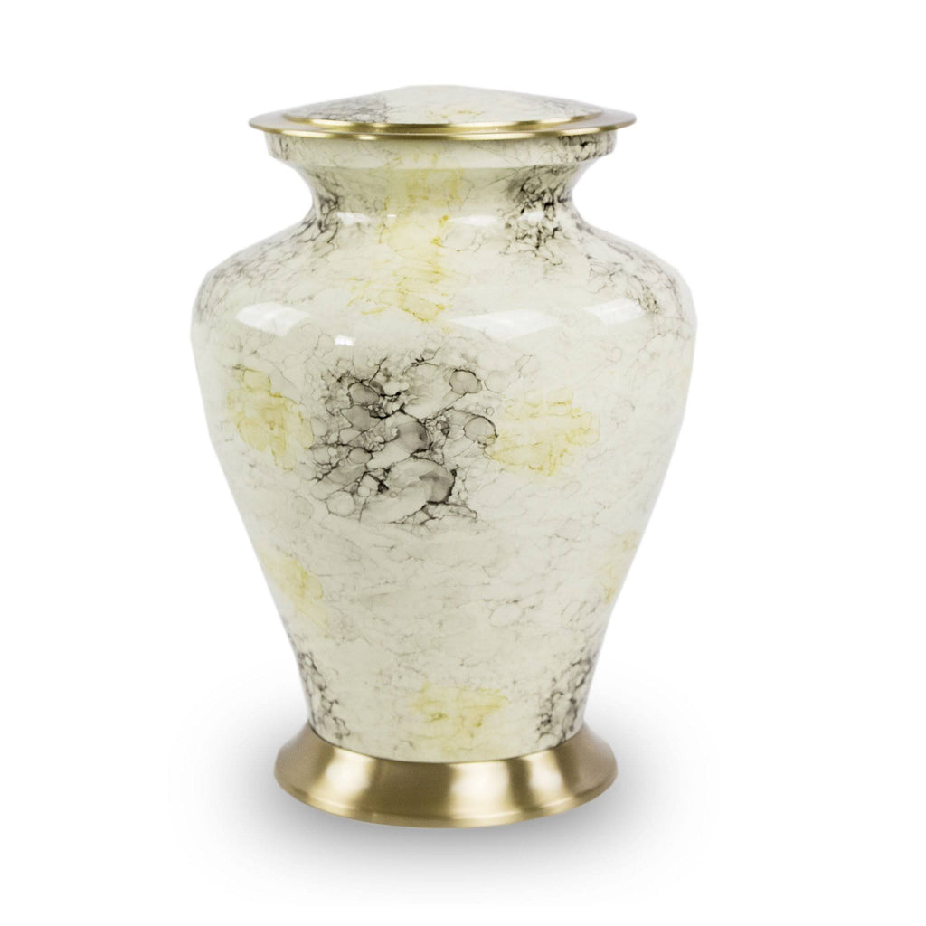 Large Marble White Cremation Urn S5238