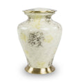 Large Marble White Cremation Urn S5238