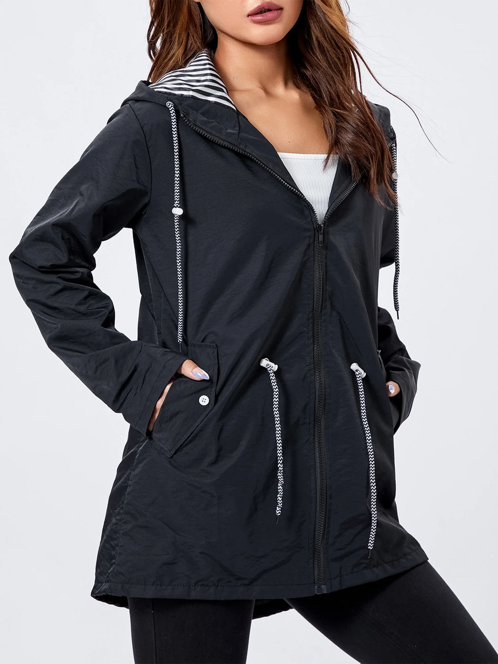 Waterproof SoftShell Ski Jacket with Hood V875464