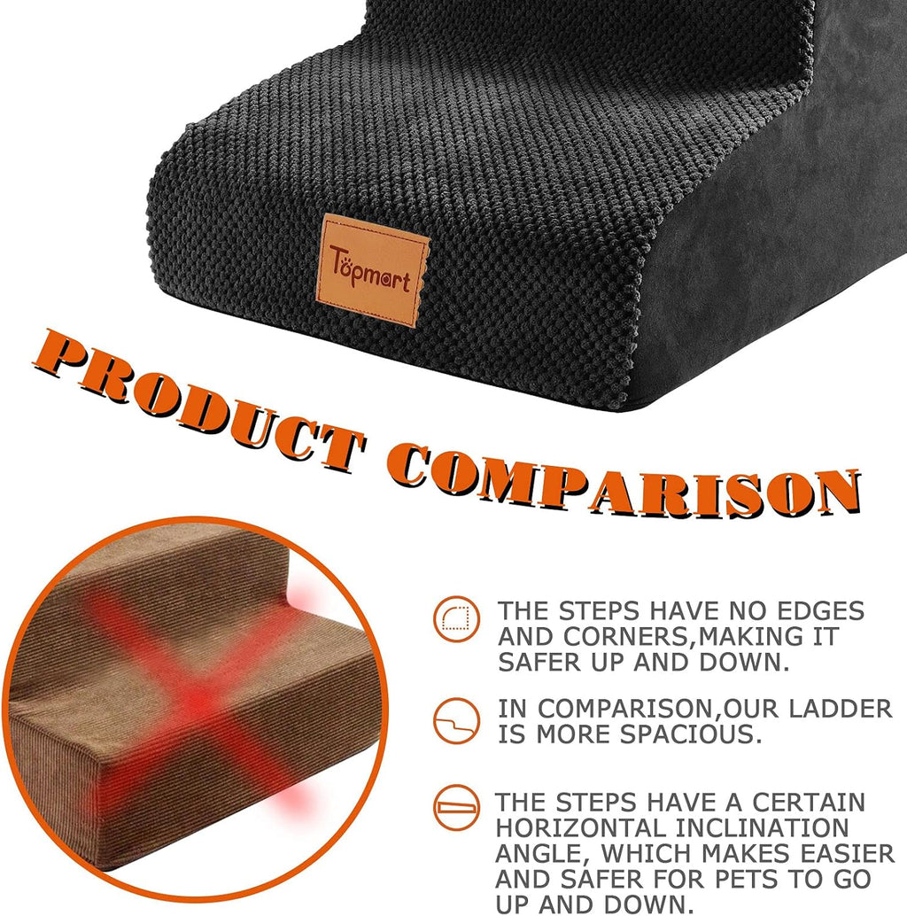 High Density Foam Pet Steps 2 Tiers, Non-Slip Dog Stairs C692