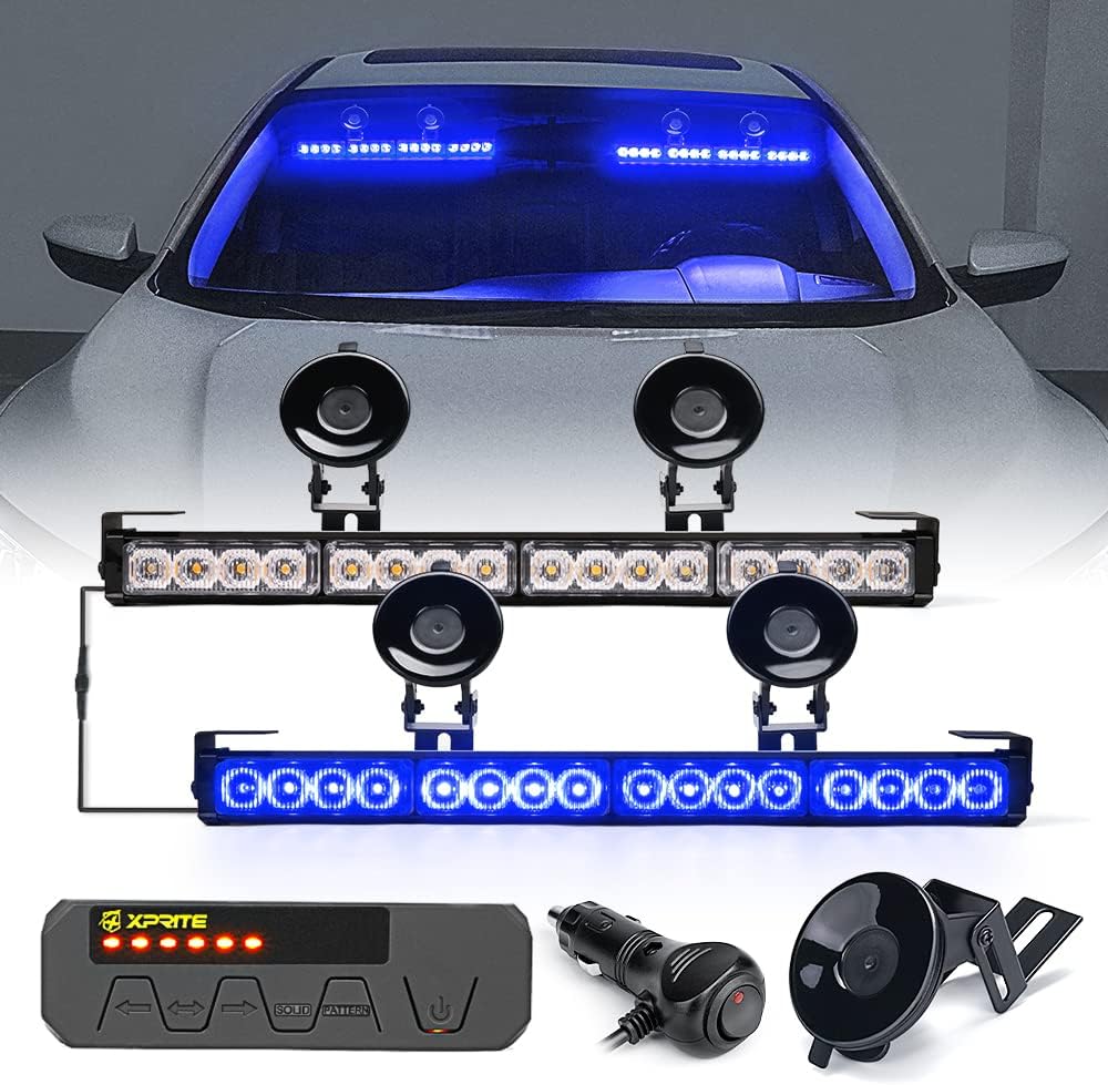 White & Green LED Emergency Light Bar Pack of 2 T970965