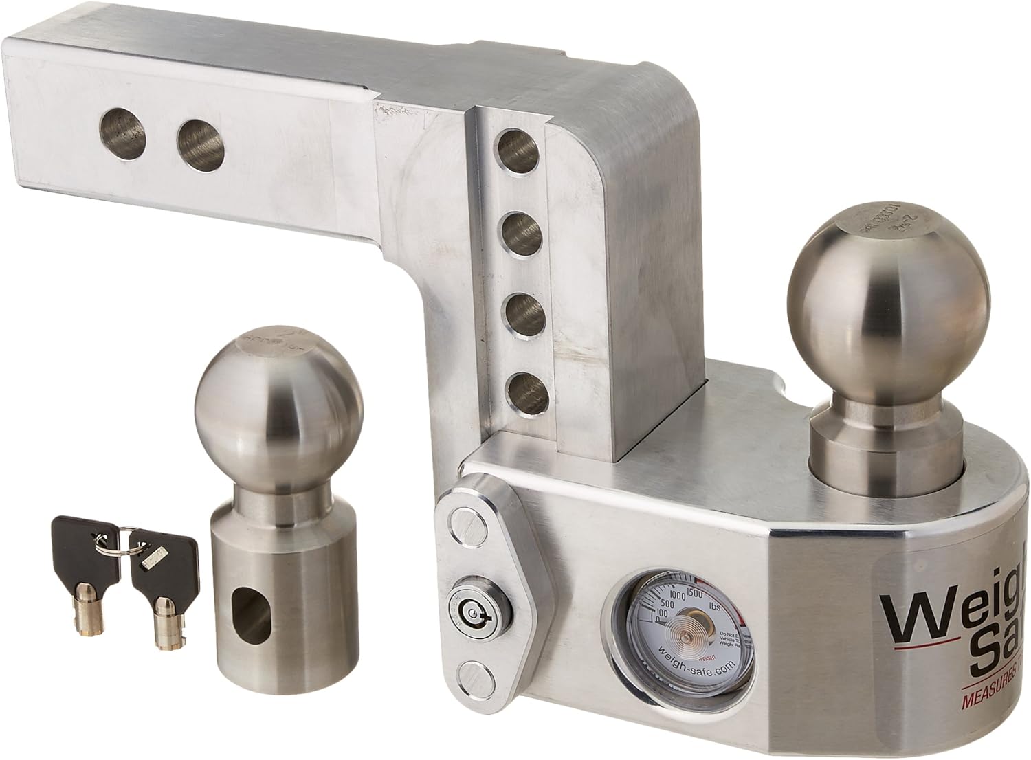 4 Drop Hitch Aluminum Trailer Hitch & Ball Mount with Built-in Scale Q2439