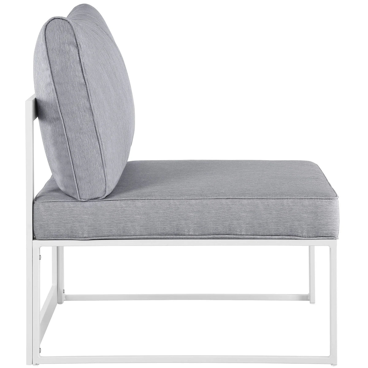 White Grey Fabric Outdoor Patio Sectional Sofa Set V2331
