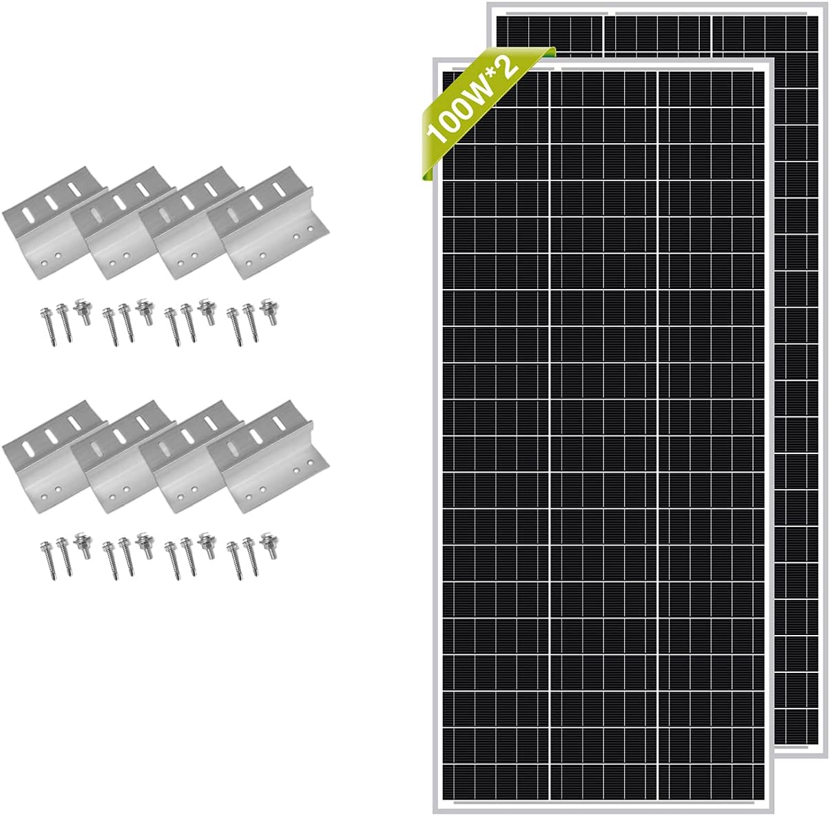 100 Watt 12V Monocrystalline Solar Panel with Z Bracket T2416
