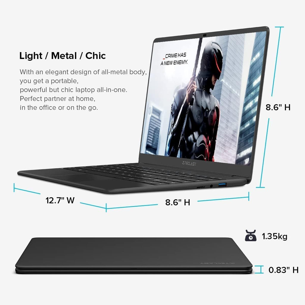 14 inch 8GB+256GB Quad Core Windows 10 Laptop Computer Z7509