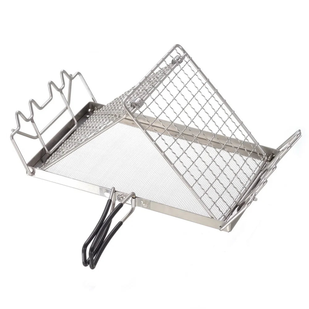 Stainless Steel Folding Camp Stove Toaster Rack K299378