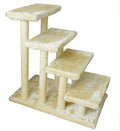 4-Step Wooden Pet Stairs with Detachable Carpet Y55692