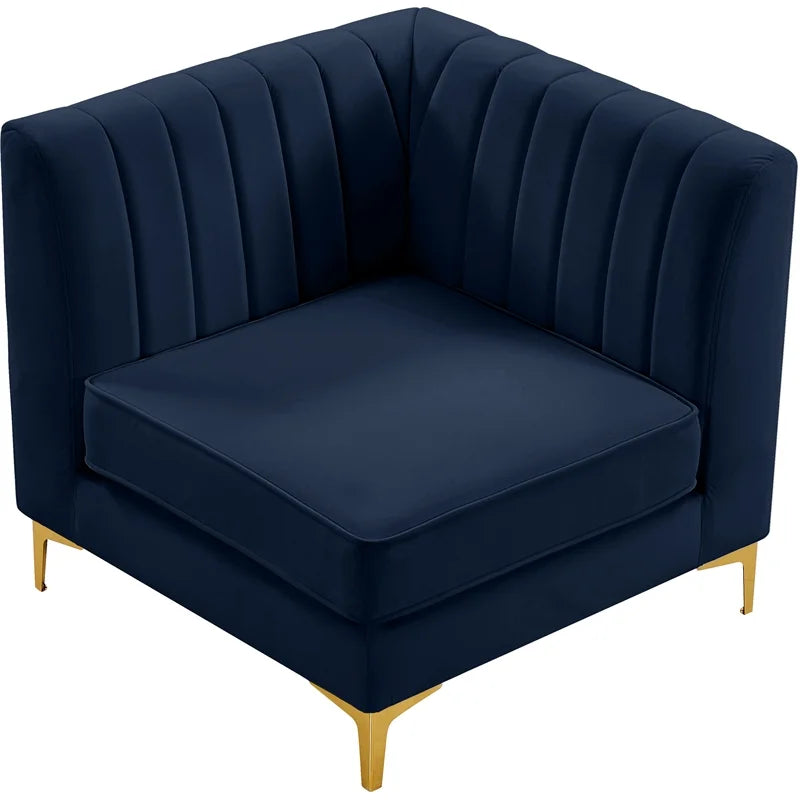 Navy Velvet Corner Chair B235