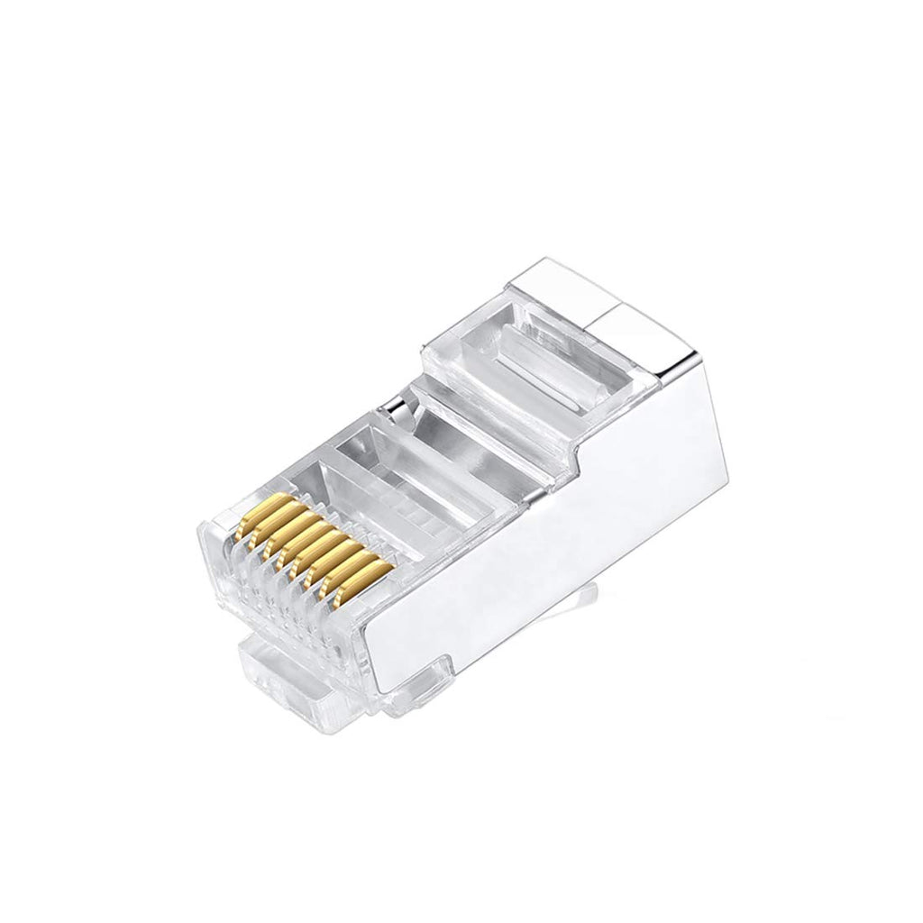 100 Pcs Cat7 RJ45 Metal Shielded Connectors H5197