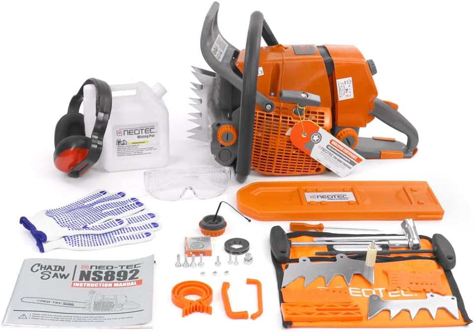 92cc Gas Chainsaw with 24 inch Bar and Chain K397