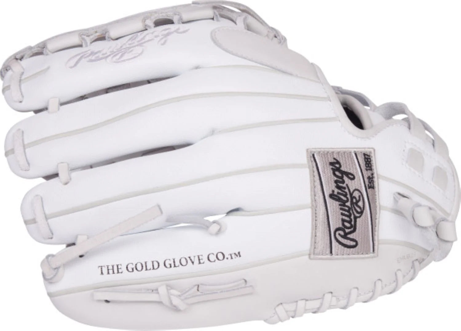 White 12" Basket Web Fastpitch Softball Glove U682