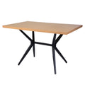 48"x30" Dining Table with Solid Metal Legs C680