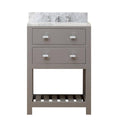 Cashmere Grey Undermount Single Sink Bathroom Vanity with Carrara White Natural Marble Top F9521