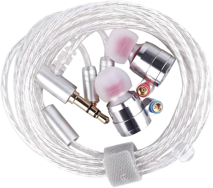 TIN HiFi T4 10mm Carbon Nanotube Dynamic Driver in-Ear Monitor Earphones with Silver-Plated MMCX Cable G53706