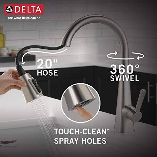 Single-Handle Pull-Down Kitchen Faucet, SpotShield Stainless L166