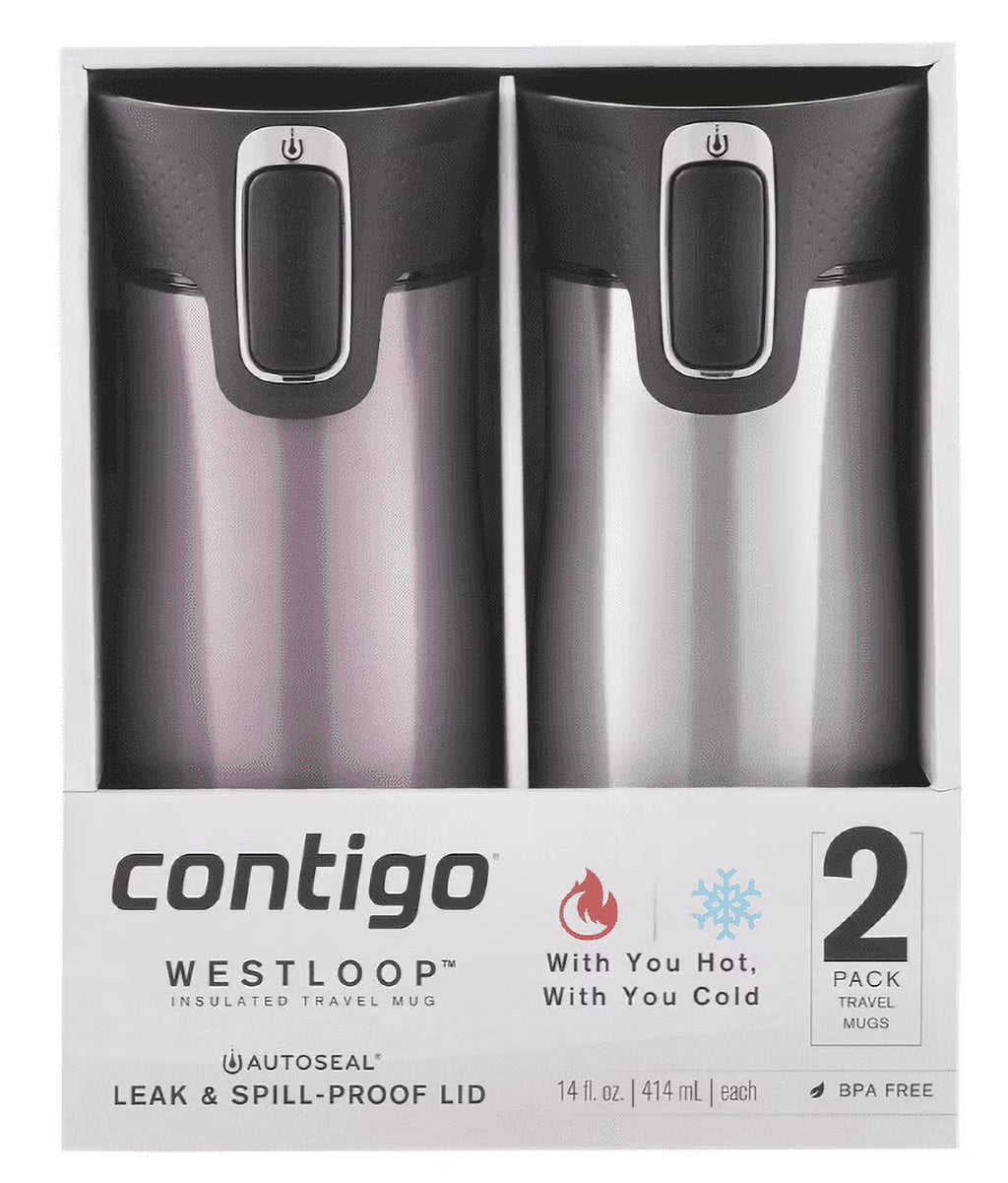 14 Oz. Travel Mug, 2 pk. Stainless Steel J4367