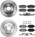 Premium 5 Lug Brake Rotors + Ceramic Pads + Clips B315498