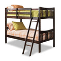 Twin Bunk Bed Solid Hardwood Espresso Q982