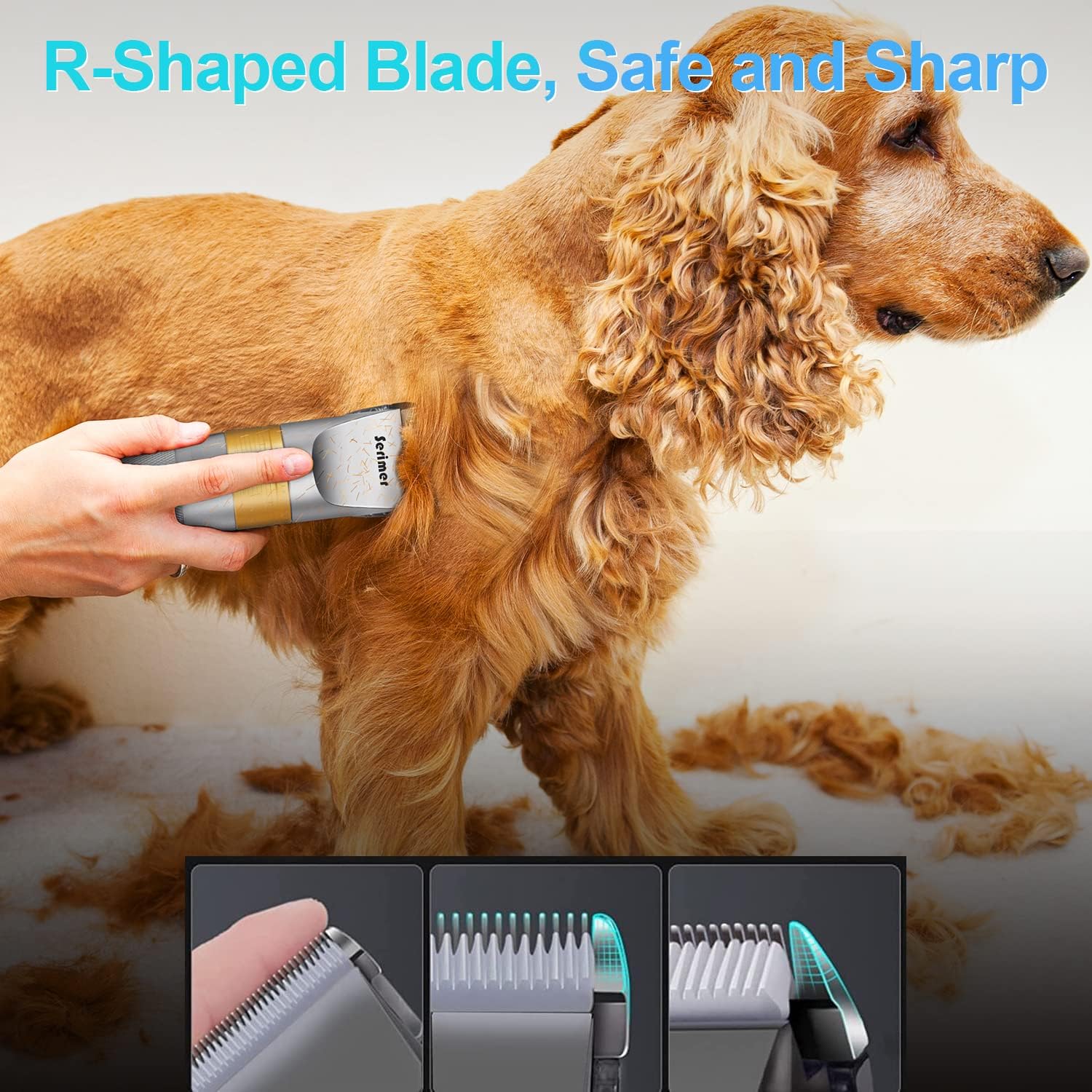Dog Clippers Plug-in Grooming Kit 12V Heavy Duty Pet Hair Trimmer Set Q349721