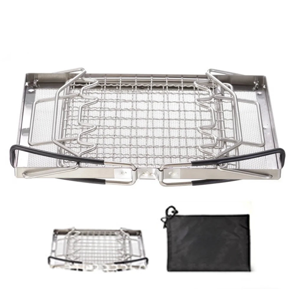 Stainless Steel Folding Camp Stove Toaster Rack K299378
