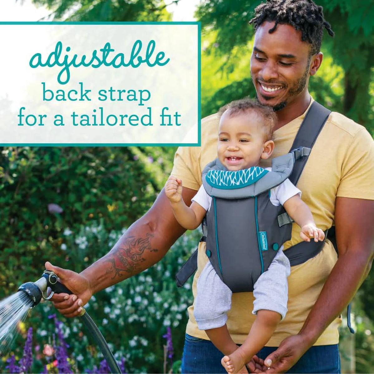 Gray 2-Position Baby Carrier with Wonder Cover Bib Q753089
