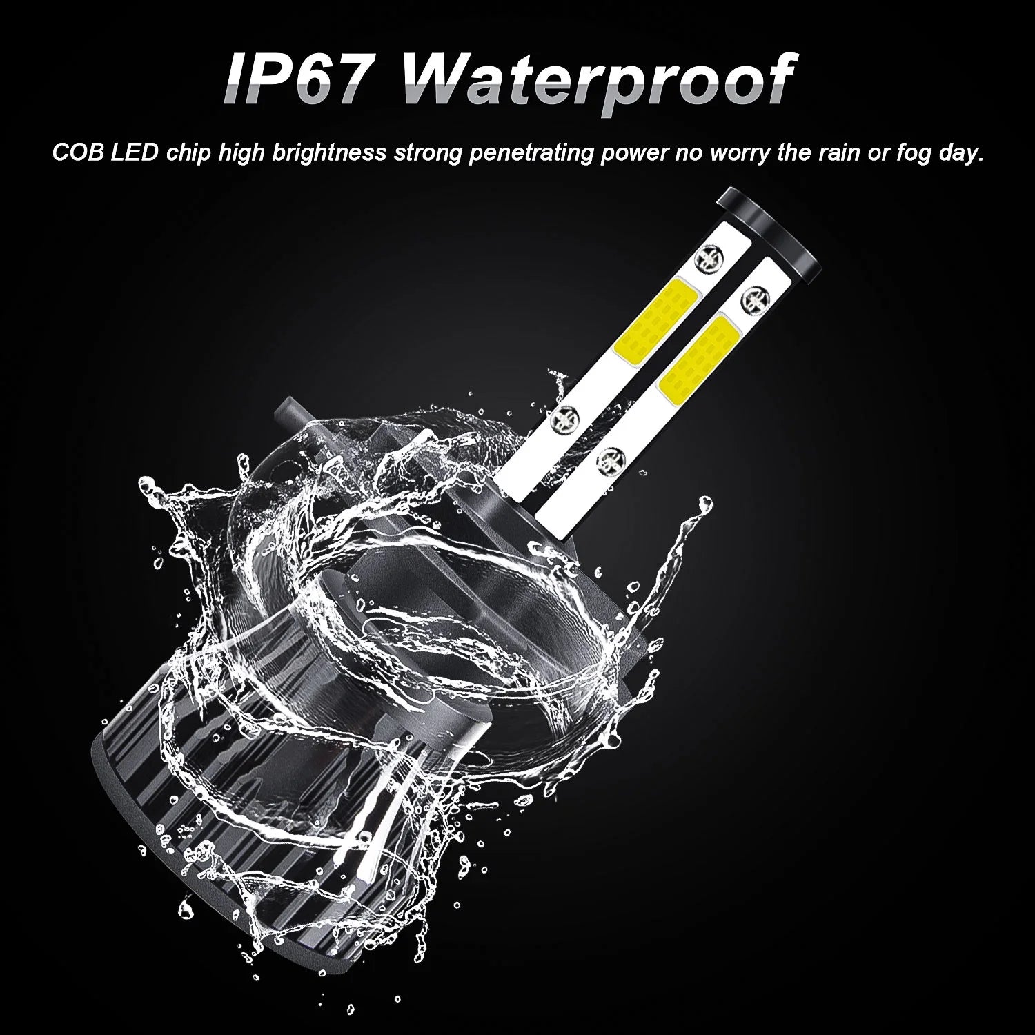 H4 High/Low Beam + H11 Fog Beam LED Headlight Bulbs 6000K Cool White W61528