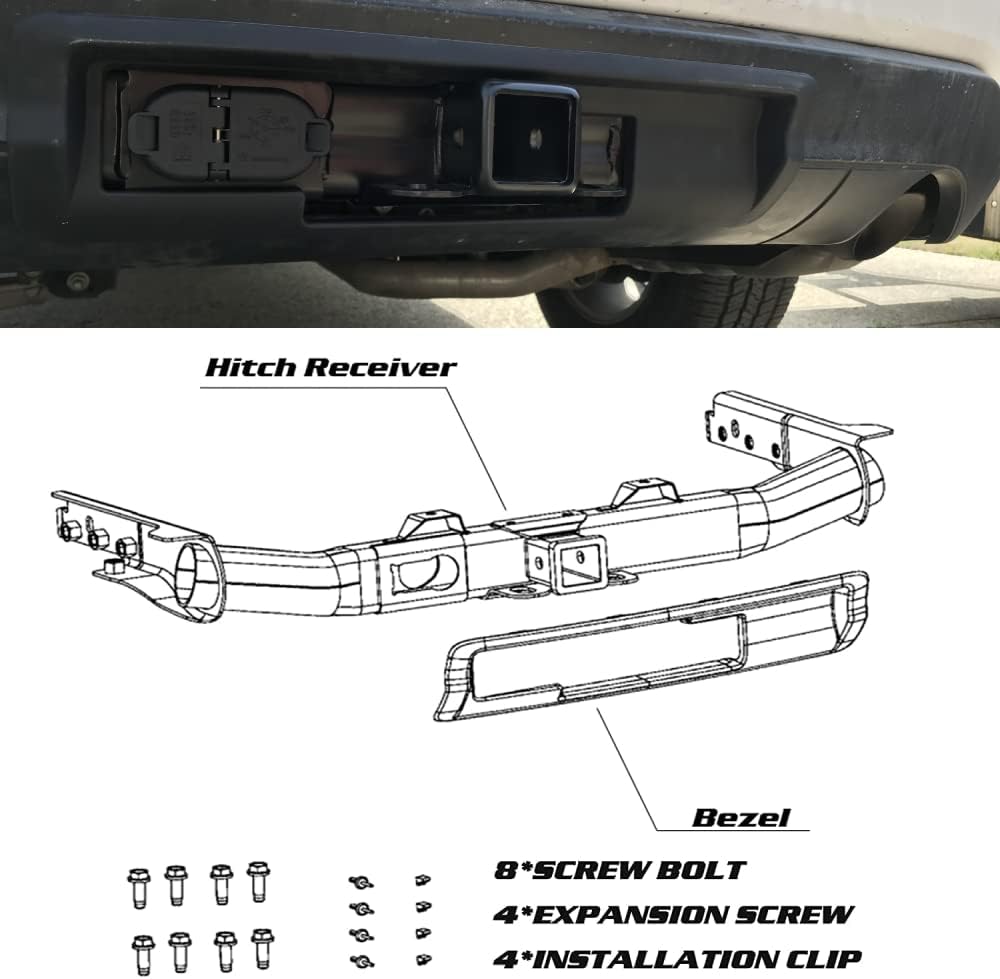 Trailer Hitch Receiver and Bezel P935