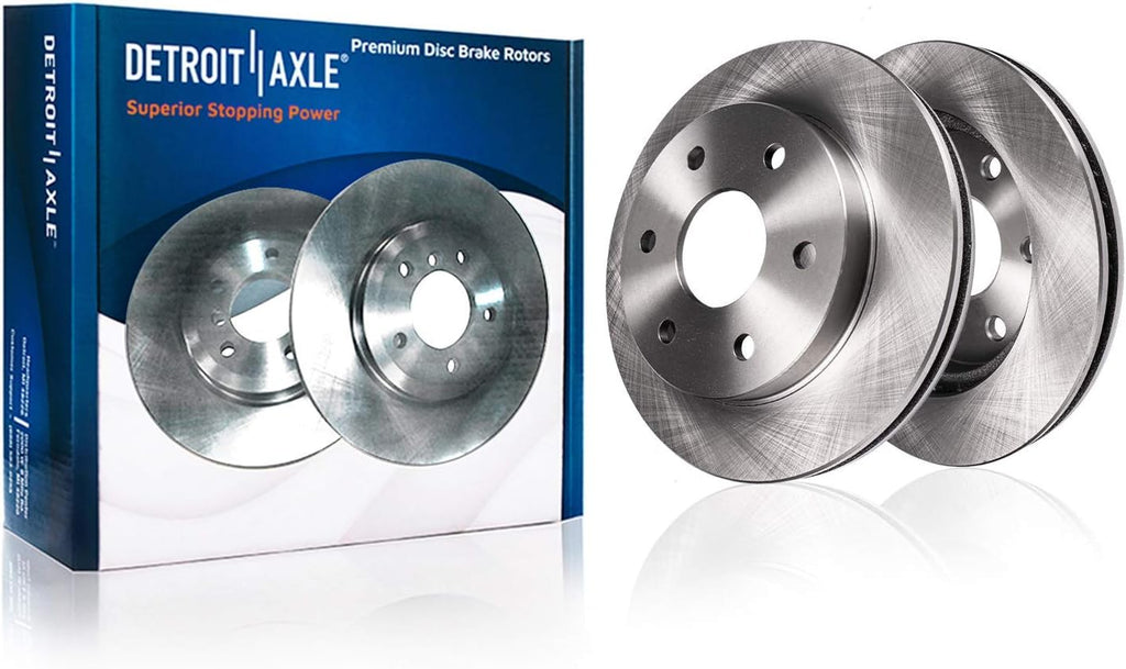 6-Lug Front Disc Rotors Ceramic Brake Pads 4pc Set J2136