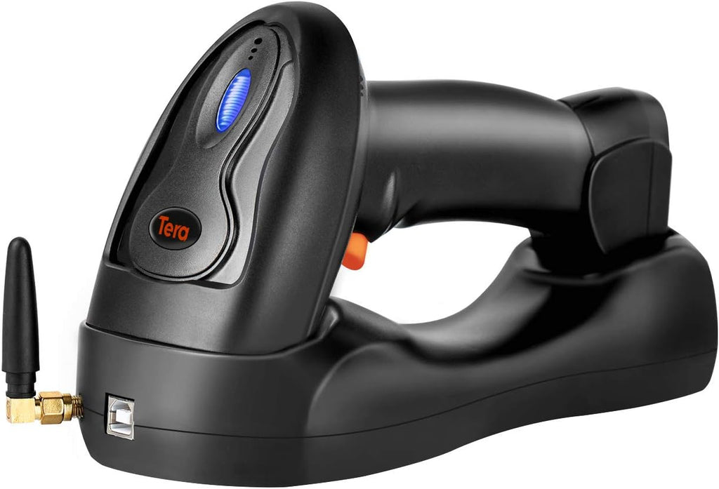 Wireless 1D 2D QR Barcode Scanner with Cradle, Pack of 2 B671