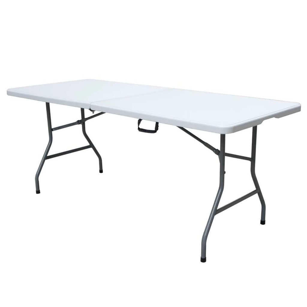 6' Folding Banquet Table & Folding Chairs (4 Pack) L3012
